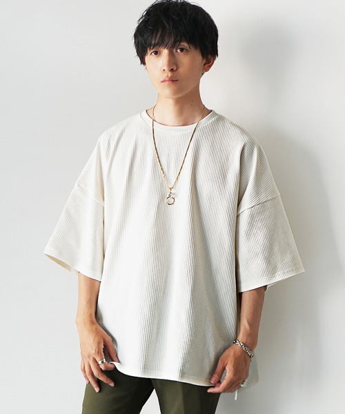 MA_JULIUS ワッフルレイヤードクロッチパンツ2 コットンリネン MinoriTY（マイノリティ） tシャツ 「MinoriTY」ワッフルビッグ