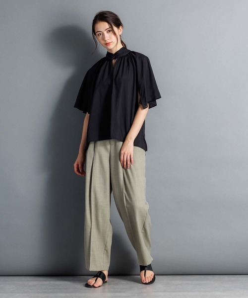 「RAW FUDGE」 半袖ブラウス M カーキ レディース_画像5