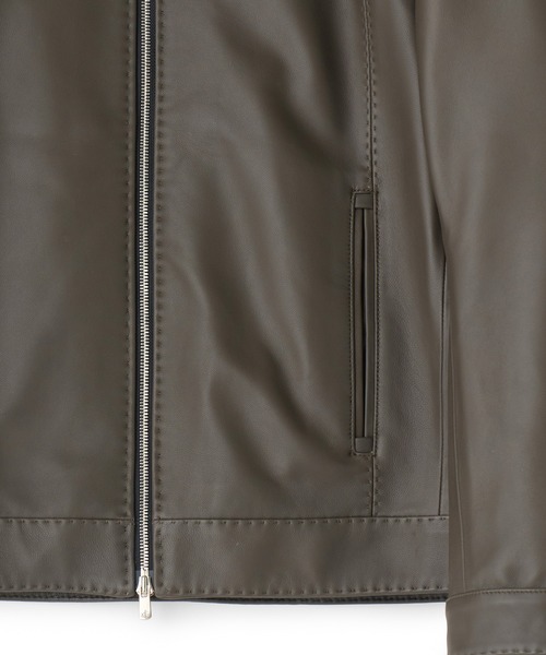 MEN'S BIGI（メンズビギ） 革ジャン ライダース スタンドカラー シープ