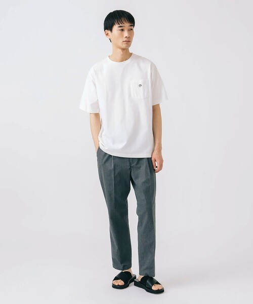「BEAMS HEART」 イージーパンツ L チャコールグレー メンズ_画像3
