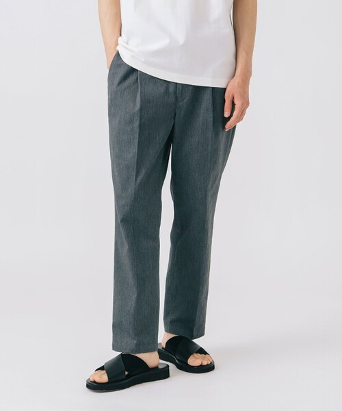 「BEAMS HEART」 イージーパンツ L チャコールグレー メンズ_画像5