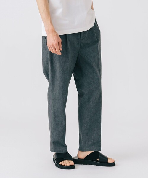 「BEAMS HEART」 イージーパンツ L チャコールグレー メンズ_画像6