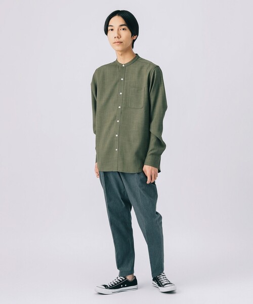 「BEAMS HEART」 イージーパンツ L チャコールグレー メンズ_画像7