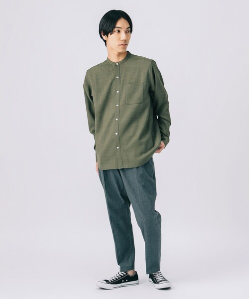 「BEAMS HEART」 イージーパンツ L チャコールグレー メンズ_画像8