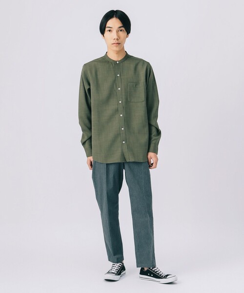 「BEAMS HEART」 イージーパンツ L チャコールグレー メンズ_画像9