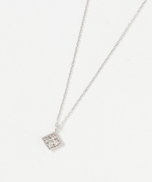 con affetto ネックレス K18ダイヤスクエアネックレス レディース