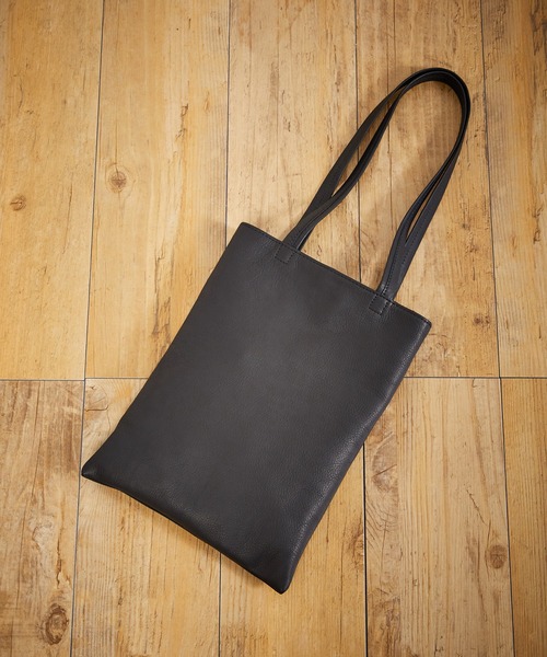 MR. OLIVE ブラックレザートートバッグ MR.OLIVE トートバッグ MR.OLIVE/ミスターオリーブ WATERPROOF