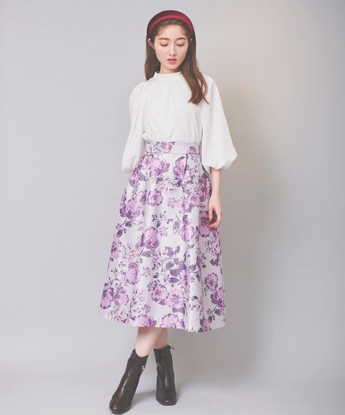 ☆新品☆ 31 Sons de mode 花柄　フレア　スカート☆ 31 Sons de mode（トランテアン ソン ドゥ モード）の「花柄