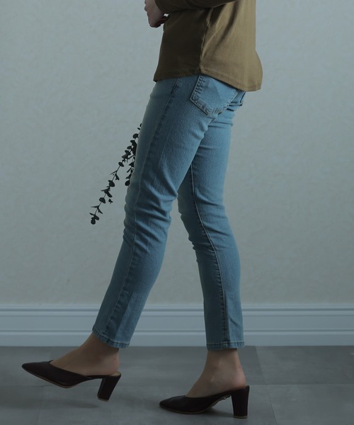 ElegChic ジーンズ デニム デニムパンツ オールラバースキニー