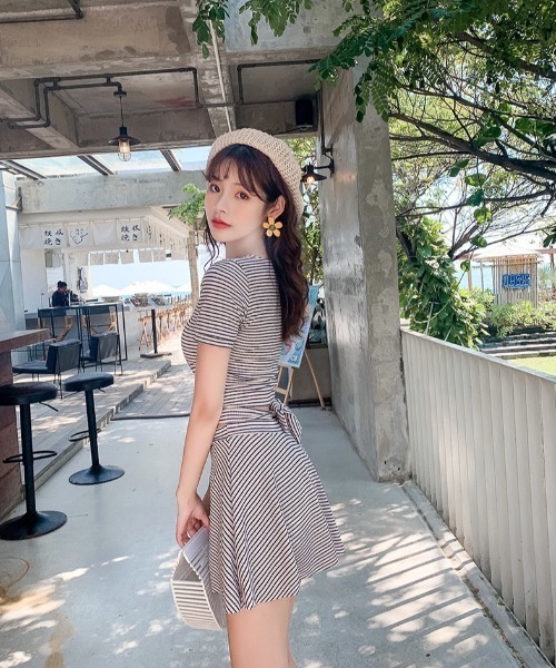 水着 ハイウエストボーダー水着 レディース | LACーVERT | 08