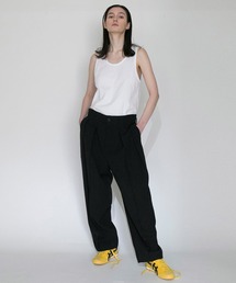 VOAAOV スラックス 「VOAAOV」 REFINE WOOL SERGE Tuck Wide