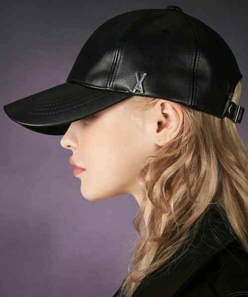 VARZAR（バザール） キャップ 帽子 /Stud logo leather over fit ball