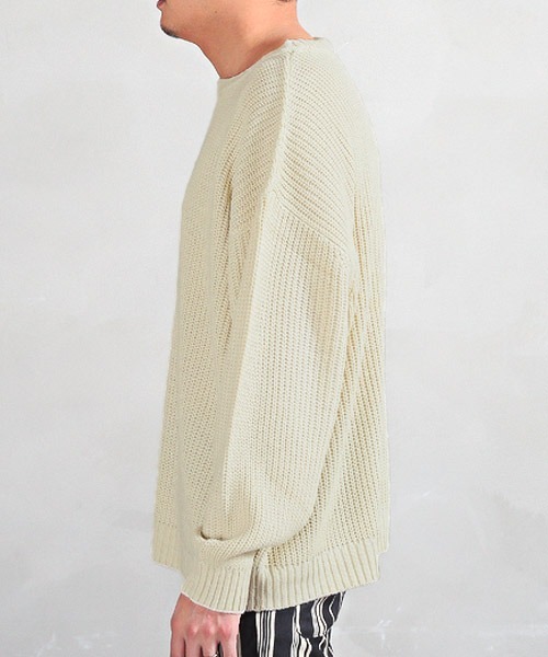 LUXSTYLE（ラグスタイル） セーター ニット 5GGケーブル畦編みBIG