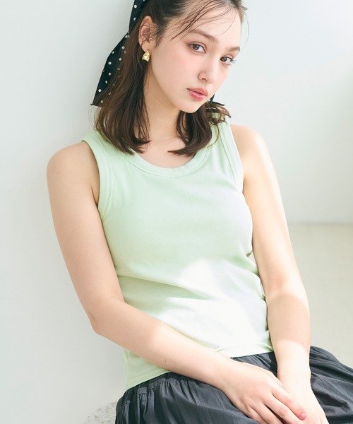 coca タンクトップ ノースリーブ ＼新色追加／カップ付アメスリ