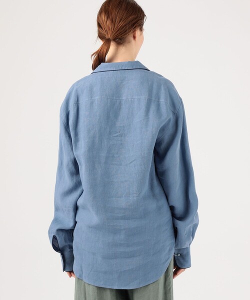 ブラウス シャツ BOURRIENNE CREPUSCULE BLUE リネンシャツ レディース BOURRIENNE ParisX ブラウス シャツ CREPUSCULE BLUE リネン