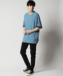 tシャツ コットンUSA 2WAY ロールアッ...の詳細画像5