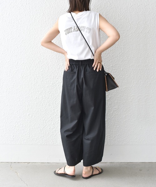 SHIPS.me ワイドパンツ パンツ 「ZOZO限定」SHIPS.me: 綿麻 タック