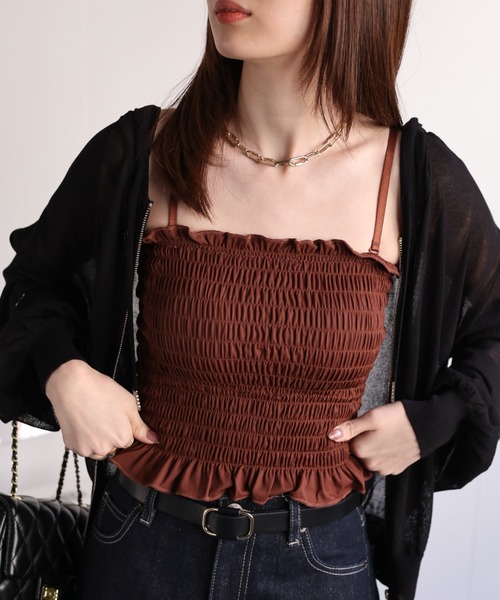 sakishimatokyo チューブトップ ベアトップ 「盛れるカップ付き