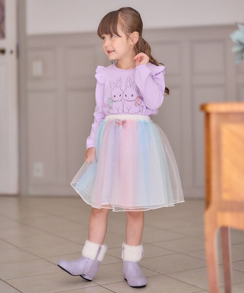 【新品タグ付き】アミカキッズ　クチュール　スカート COUTURE SKIRT WHITE | AMICA・kids