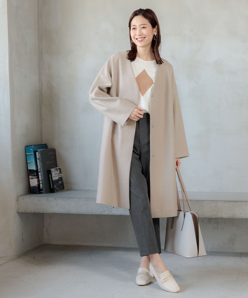 KANAKO CLOSET 梳毛ウールストレッチスリムテーパードパンツ　LL 楽天市場】≪ 特別セール ≫ ストレッチ ゆる テーパードパンツ