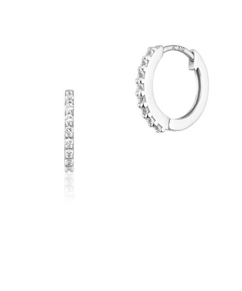 ピアス K10ホワイトゴールド ピアス レディースの画像