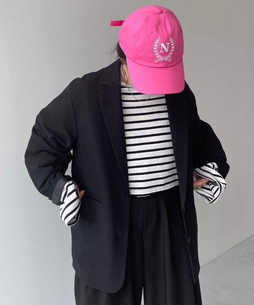 sweatsweet ノットカバーラブリーボールキャップ　ピンク ストリート刺繍ベースボールキャップ 調節可能 ピンク813981