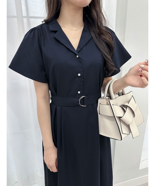 Donna Karan ベルト付きフレアワンピース ベルト付フレアシャツワンピース[品番：ITKW0019220]｜a.v.v