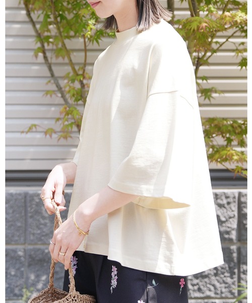 reca（レカ） tシャツ モックネック5分袖カットソー レディース