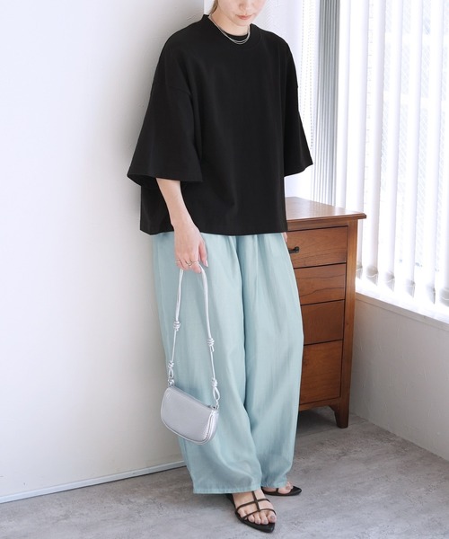 reca（レカ） tシャツ モックネック5分袖カットソー レディース