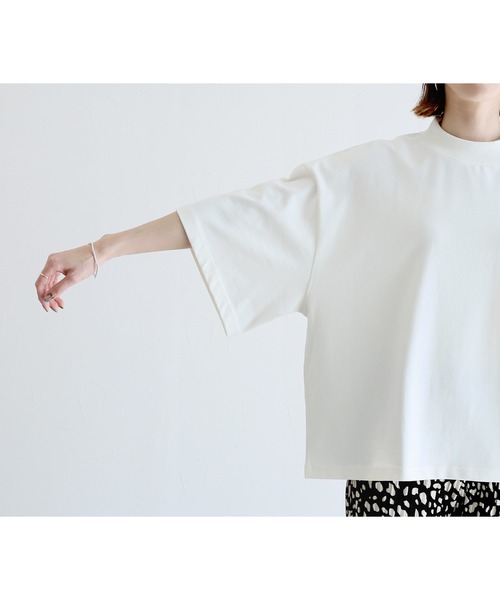 reca（レカ） tシャツ モックネック5分袖カットソー レディース