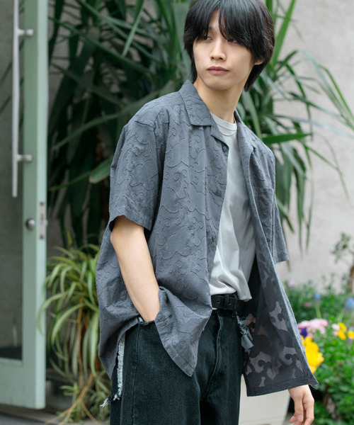 SENSE OF PLACE by URBAN RESEARCH シャツ ペイズリーオープンカラー 