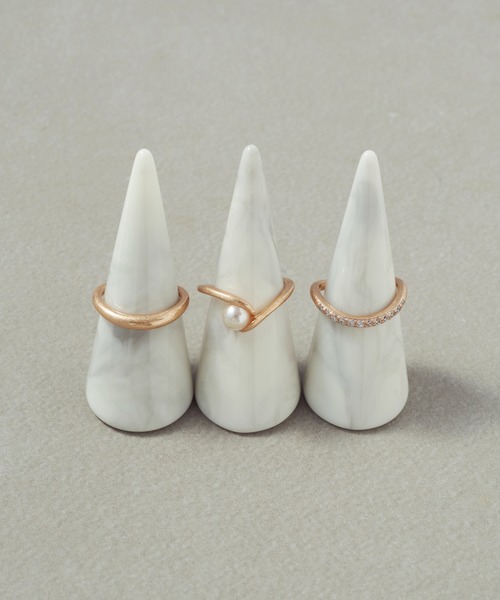 GOLDY（ゴールディ） 指輪 リング 3PCS パール × キュービック