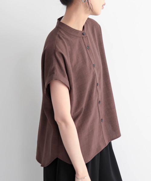 for/c（フォーシー） ブラウス シャツ 「新色追加」リネンライクバンド