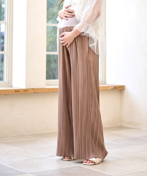 マタニティパンツ Rosemadame マタニティ マイレングス プリーツマタニティパンツ