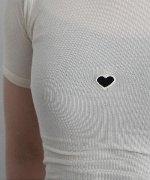 BASERANGE tシャツ HEART SHORT SLEEVE レディース : ZOZOTOWN