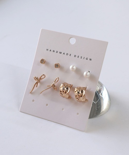 CEMO NEMO（セモネモ） ピアス デイリー デザインピアス 4セット