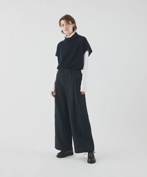 GALERIE VIE ベスト ジレ ファインブークレー ミドルネック