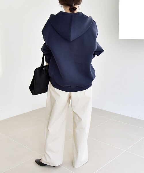 quaranciel パーカー quaranciel:「洗濯機可能」ポンチ ダブルジップ