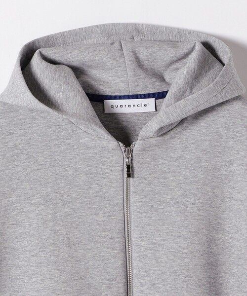 quaranciel パーカー quaranciel:「洗濯機可能」ポンチ ダブルジップ