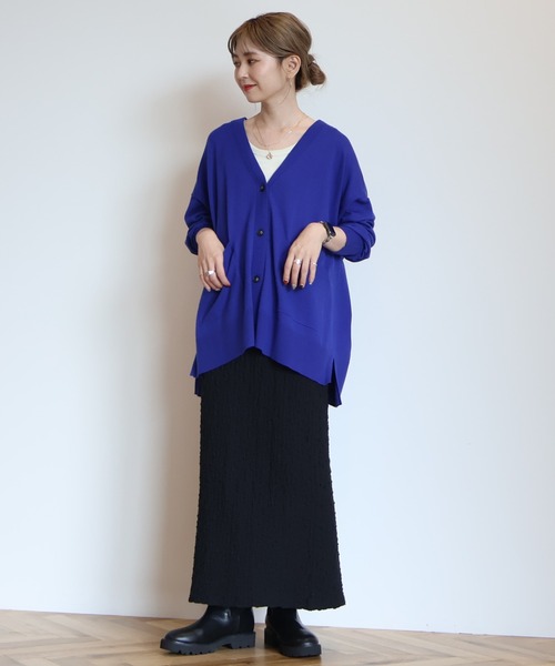 AMERICAN HOLIC カーディガン バイパチVネックワイドニット