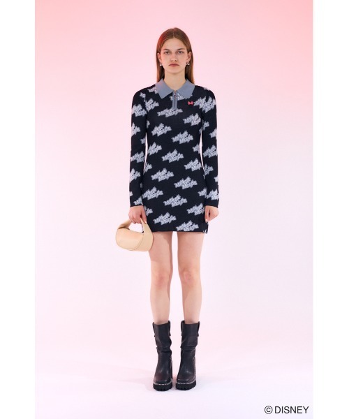 【本日限定値下げ】moussy ディズニー　ワンピース Disney SERIES CREATED by MOUSSY ワンピース MD LOGO JQD KNIT