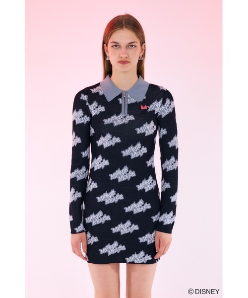 【本日限定値下げ】moussy ディズニー　ワンピース Disney SERIES CREATED by MOUSSY ワンピース MD LOGO JQD KNIT
