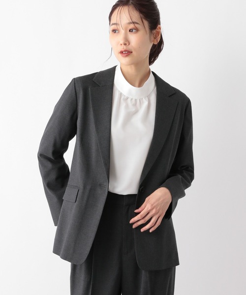 ウツクシルエット　テーラードジャケット　チャコールグレー Mサイズ GLOBAL WORK（グローバルワーク） ジャケット テーラードジャケット
