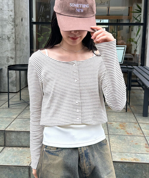 mystic（ミスティック） tシャツ Tシャツ 「2点セットアイテム」キャミ