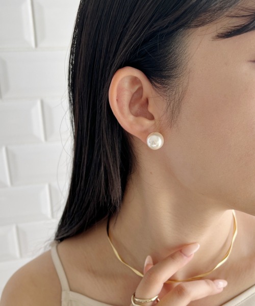 ciite' ピアス 「12mm」 選べるパールピアス （コットンパール