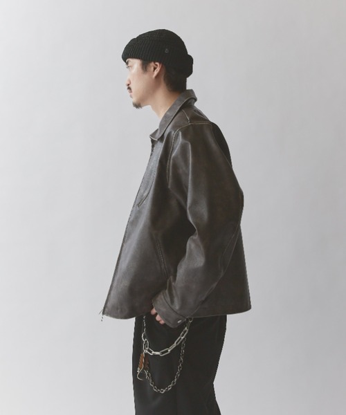 Lui's（ルイス） ブルゾン アウター グランジシンセティックレザーZIP