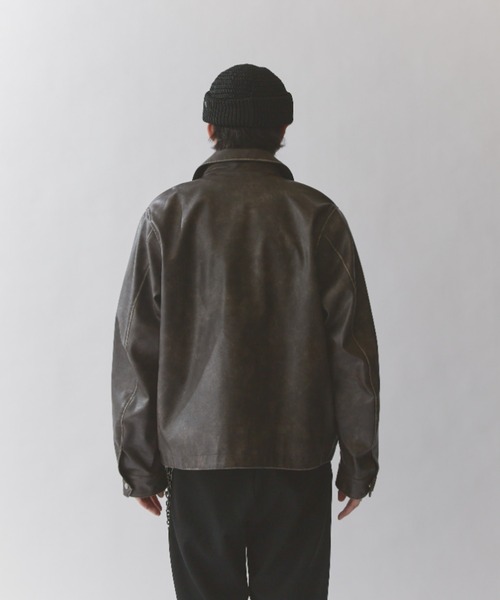 Lui's（ルイス） ブルゾン アウター グランジシンセティックレザーZIP