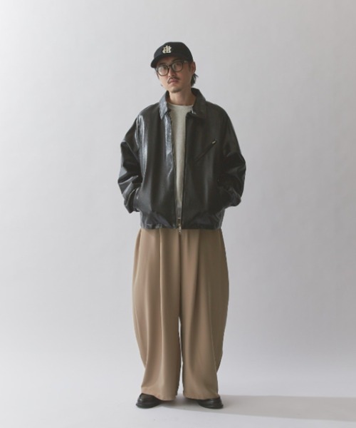 Lui's（ルイス） ブルゾン アウター グランジシンセティックレザーZIP