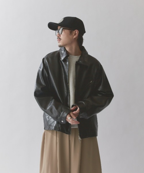 Lui's（ルイス） ブルゾン アウター グランジシンセティックレザーZIP