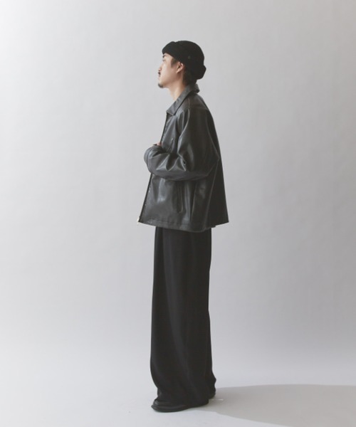 Lui's（ルイス） ブルゾン アウター グランジシンセティックレザーZIP